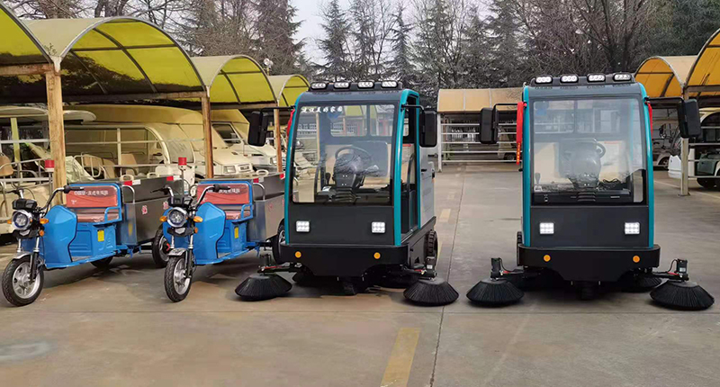 法门寺景区采购了扫地机与保洁车